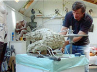 As Len works, more clay is added & hundreds more measurements are taken.